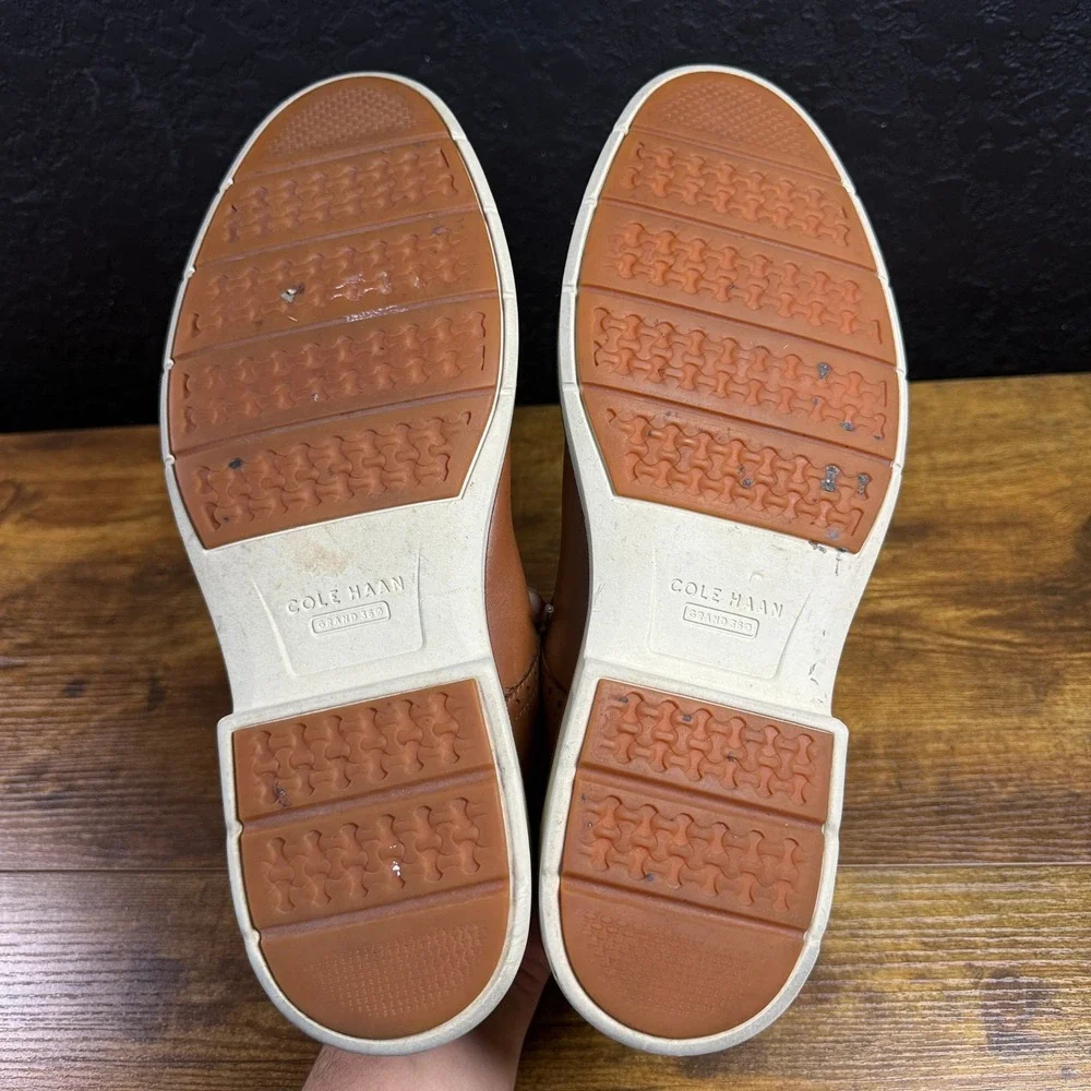 Cole Haan OriginalGrand C34125 Tan Leather Brogue Oxford Shoes Mens 11.5M